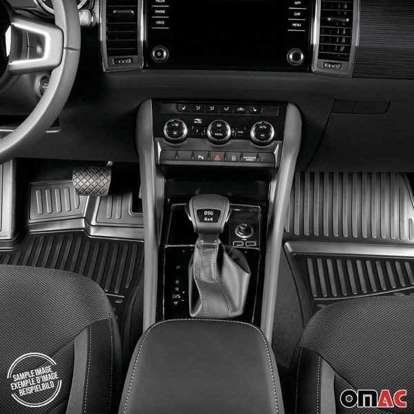 2004-2010 VW Touareg Floor Mats Liners Full Set All Weather Black Online Sale - Image 4