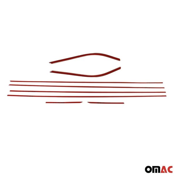 2012-2015 Toyota Prius Wagon Window Molding Trim Streamer Steel Silver 8 Pcs on Sale - Image 3
